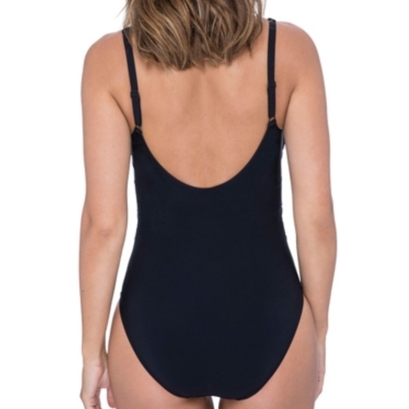 NWT Gottex Moto Lace Up Side Shirred Swimsuit - Picture 2 of 7